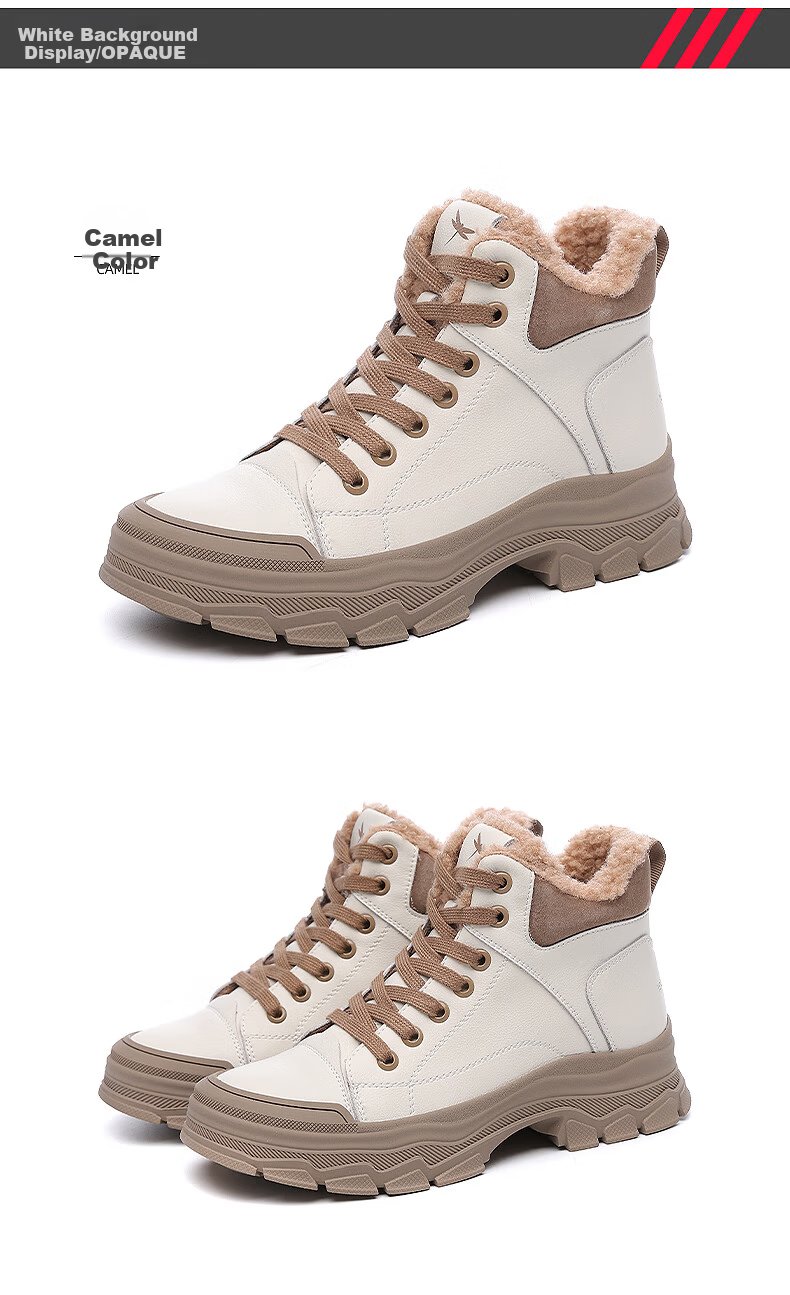 RED DRAGONFLY Women's High-Top Fleece-Lined Warm Martin Boots Casual Sports Cotton Shoes WXC430101 10