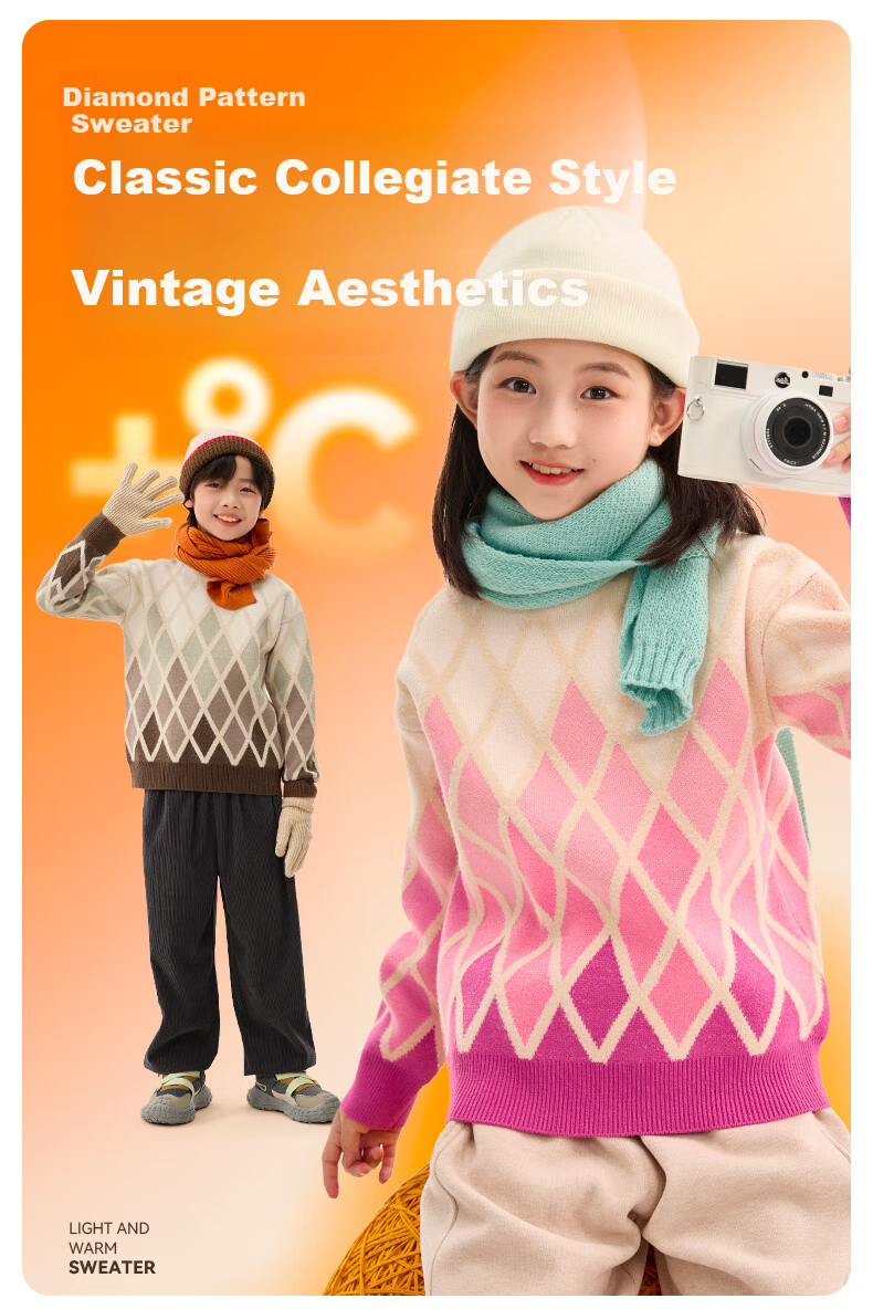 Jeanswest Kids Boys Sweater Autumn Winter 2025 New Children's Knitwear Warm Clothing Girls Half Turtleneck Base Shirt 2