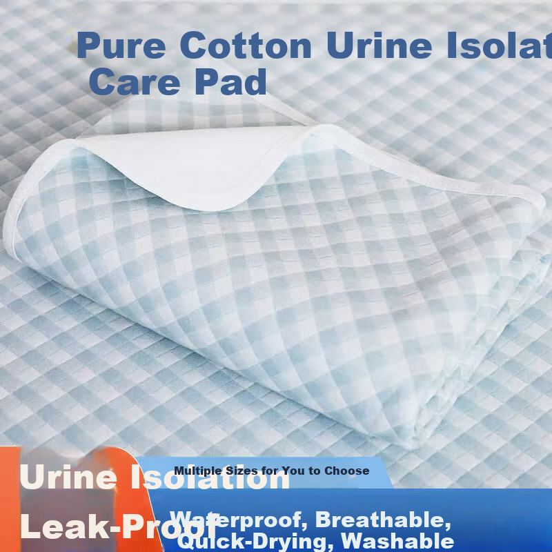 Xibeibei Pure Cotton Waterproof Washable Urine Pad for Elderly and Baby, Machine Washable Bed Mat, Leak-Proof Bed Sheet, Adult Care Pad 80x120cm