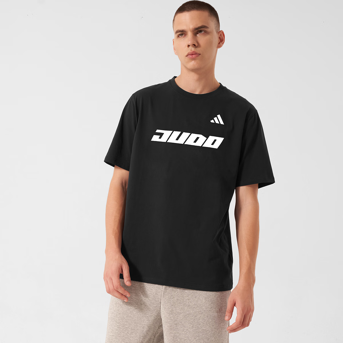 Adidas 2026 New Summer Cotton Short Sleeve T-Shirt Unisex Student Breathable Half Sleeve Black/White S