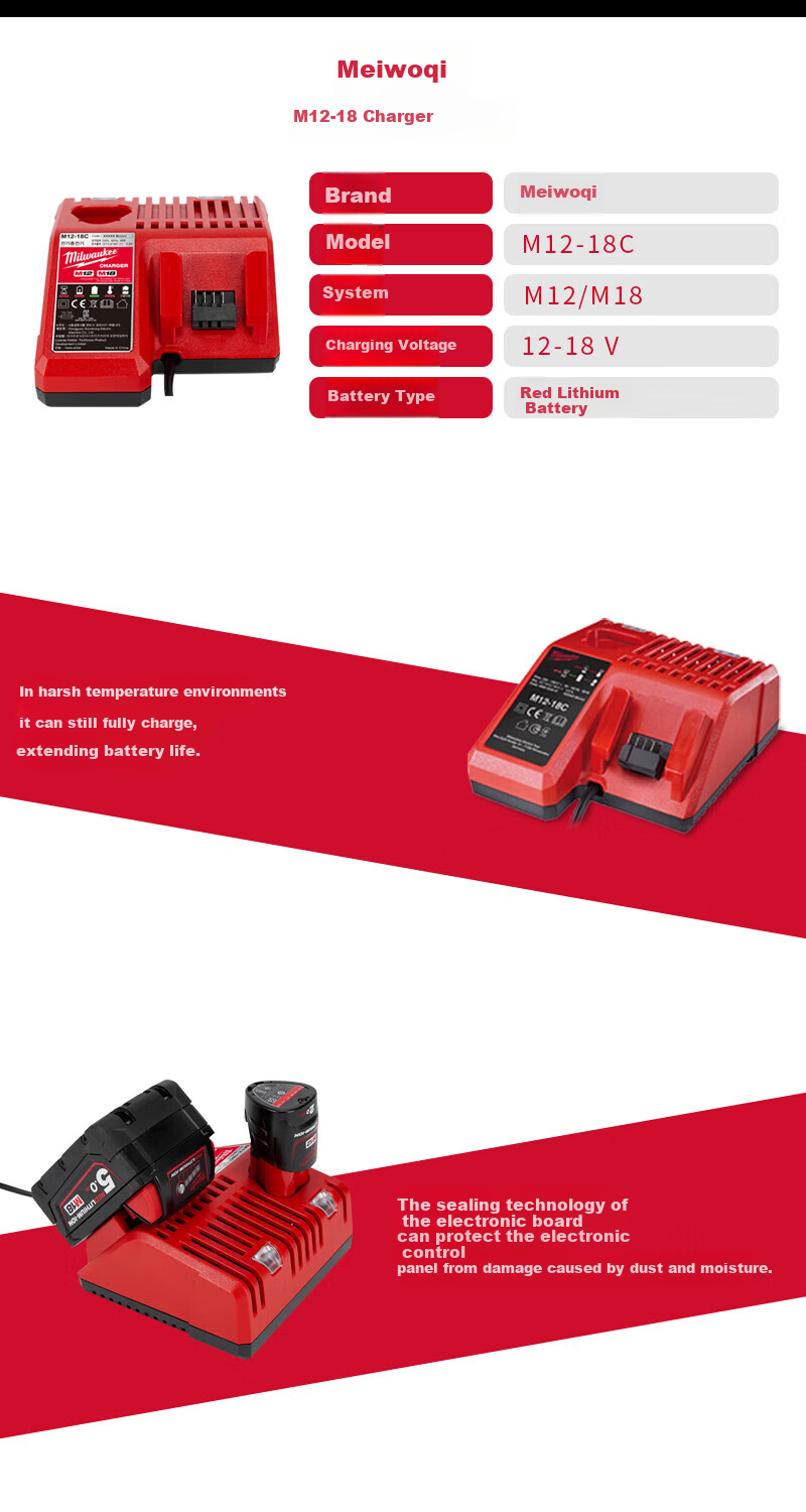 Miwok Miwoqi 12V Power Tool Lithium Battery M12 Original M12B2 BULK (12V 2.0Ah) 13