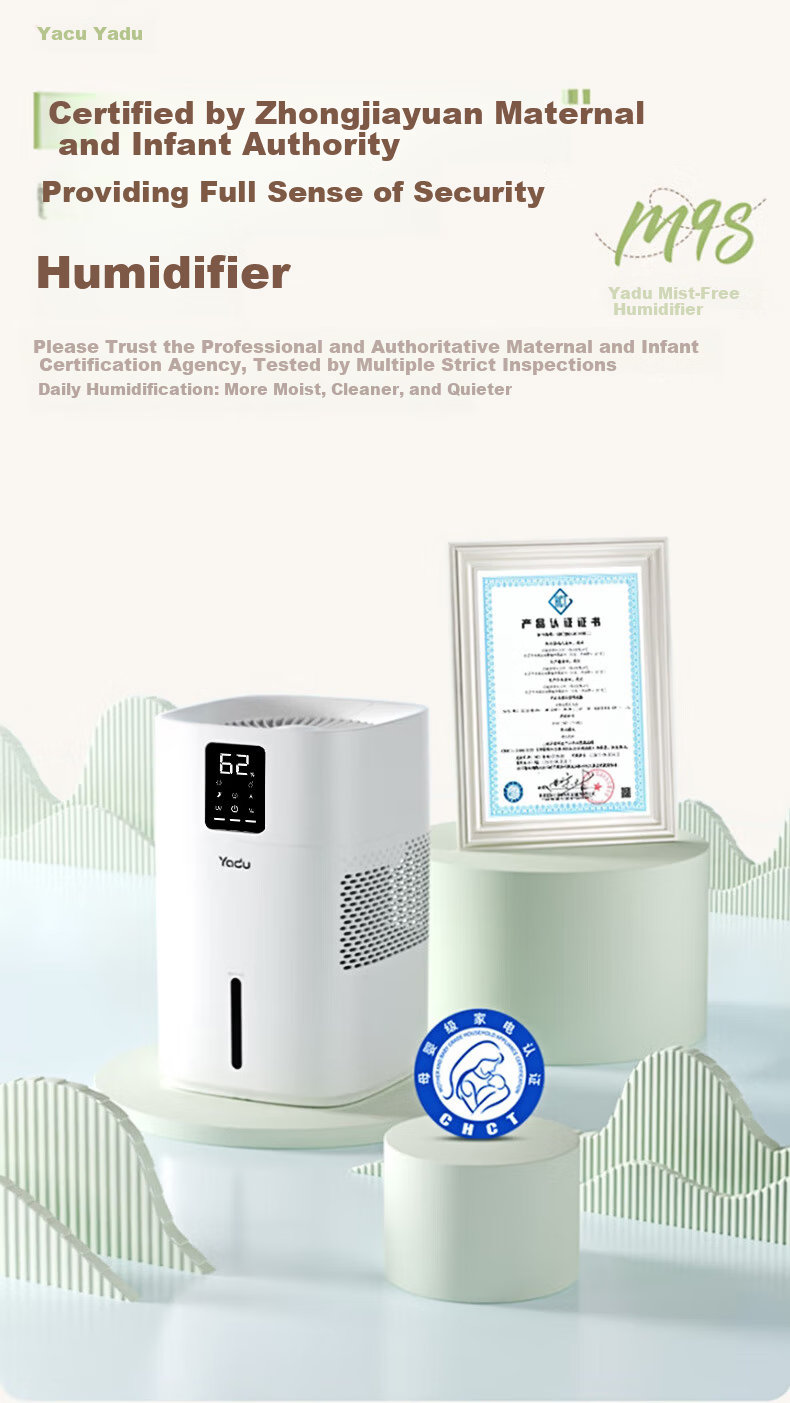 YADU Mist-Free Humidifier Bedroom Air Humidifier Baby Pure Home Office Desktop Cool Evaporation Portable Top-Fill Humidifier Heating Companion SZ650-M9SPro 2