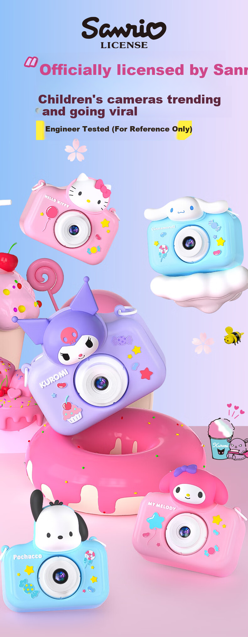 Chaopaixing HelloKitty Children's Digital Camera, Student Portable Small Pocket Camera, Ccd Alternative, Photography Travel, Can Transfer to Phone, Toy, Gift for Boys And Girls on Birthdays And Mid-Autumn Festival 1