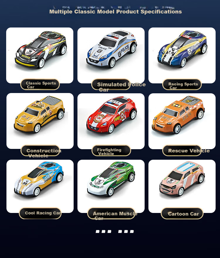 BAOLE STAR TOYS Alloy Car Boys Children's Toy 3-6 Years Old Small Car Model Gift Box Realistic Pull-Back Racing Car Blue Children's Day Gift 18
