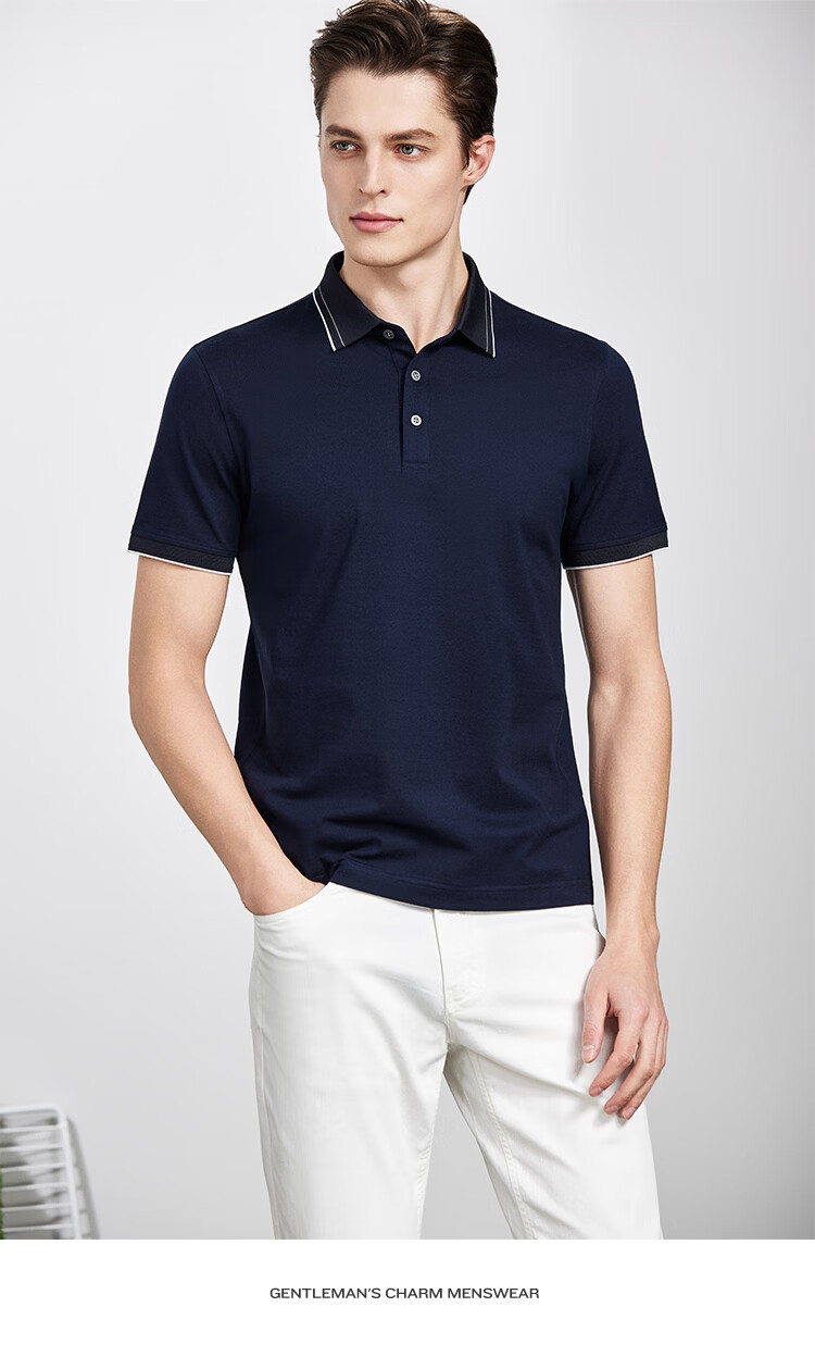 Antonio 55% Mulberry Silk Cooling Breathable High-End Short Sleeve Polo Shirt Men Summer Knitted Business Casual T-Shirt Top 45