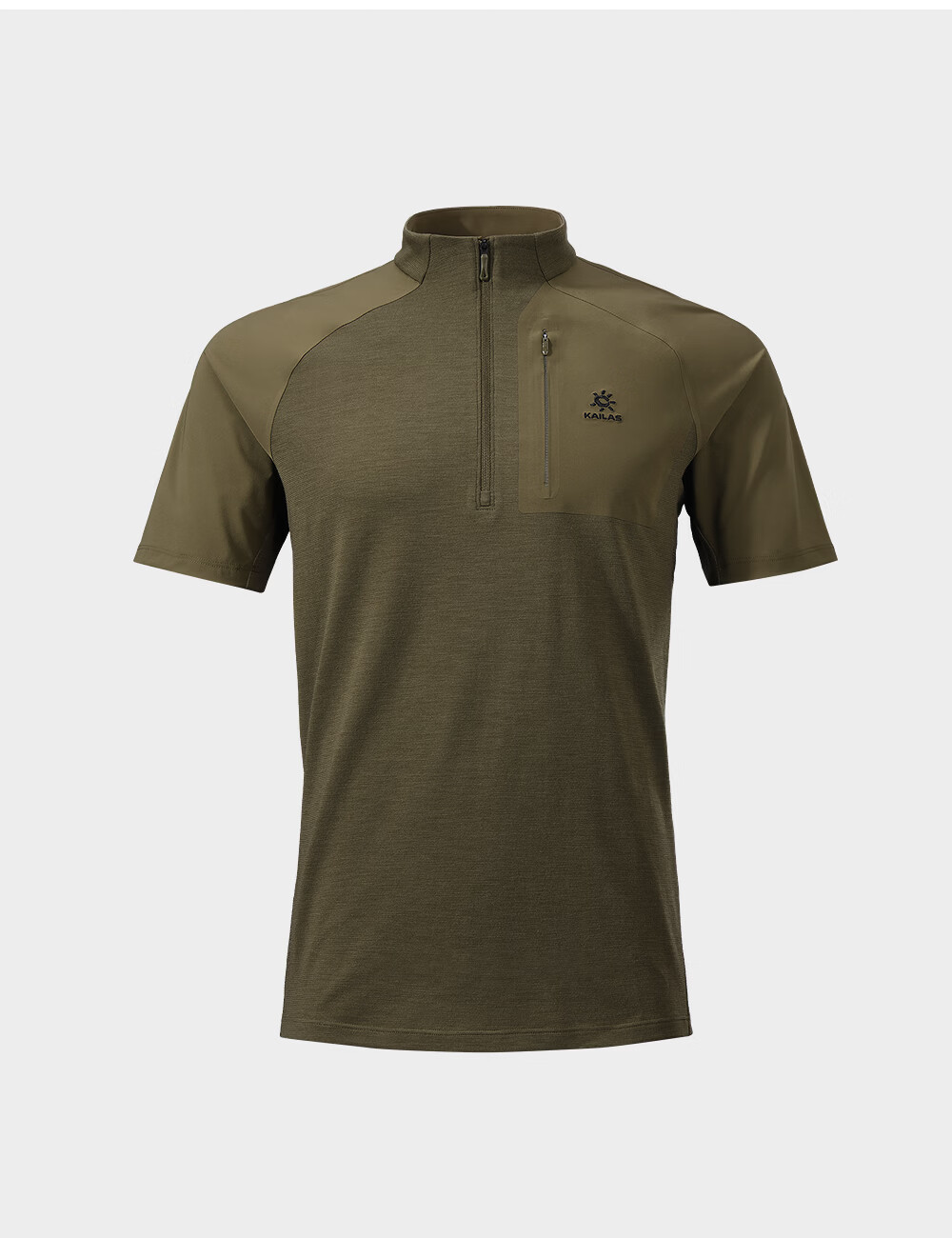 KAILAS XM2 Wool Short Sleeve T-Shirt Men Quick-Dry Half-Zip Outdoor Hiking Breathable Mountaineering Top 21