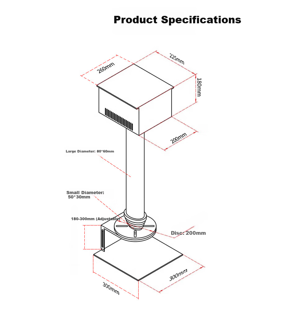 Shenghua Shitong Electric Lifting Ceiling Mount Rod Video Conference Camera Projector Lift Remote Control Bracket Electric Telescopic Stroke 1.5m SH-EC100-1.5 12