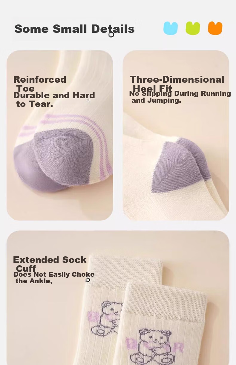 Mianqixiong Girls' Thick Terry Long Plush Warm Cotton Socks Autumn Winter 6-8 Years 14