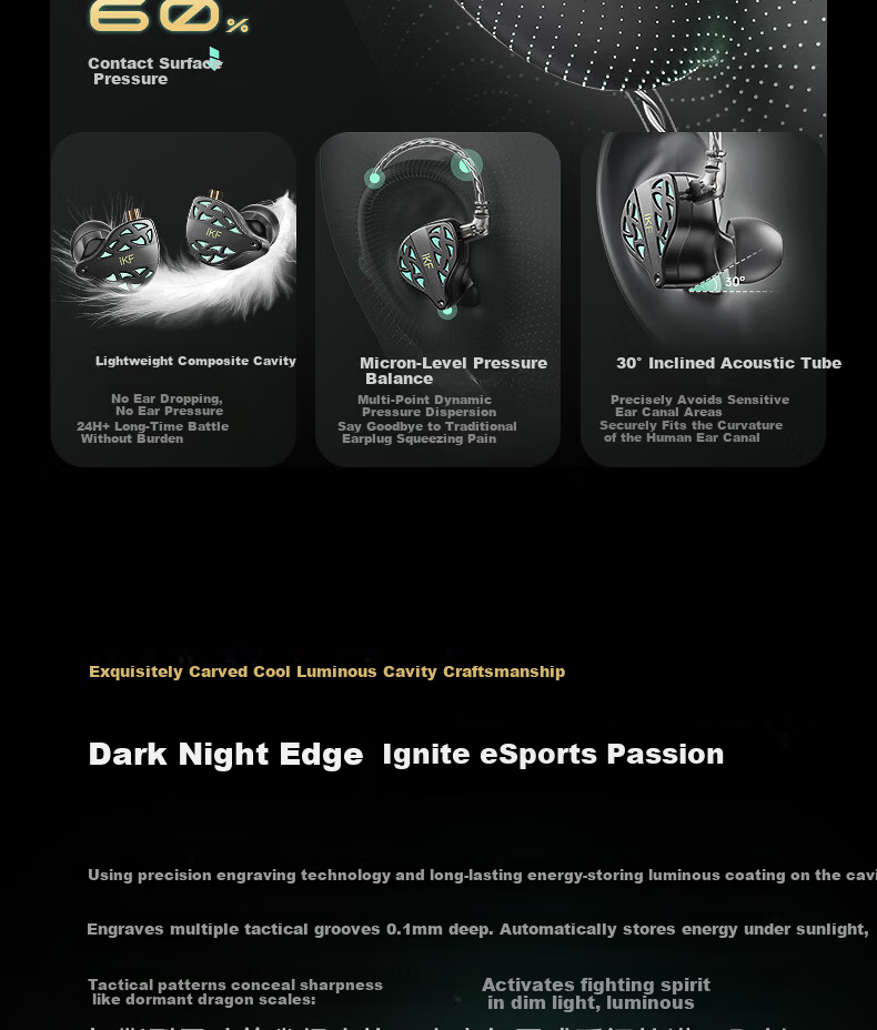 IKF Night Festival Wired In-Ear Gaming Headset FPS Dedicated Extended Gaming Earphones Type-C Fearless Contract Delta PC PUBG Mobile 12