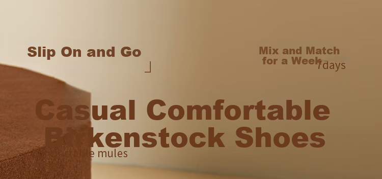 Dusto Birkenstock Women's Outdoor Slippers 2026 New Spring Casual Thick Sole Slip-On Closed-Toe Half Slippers 1