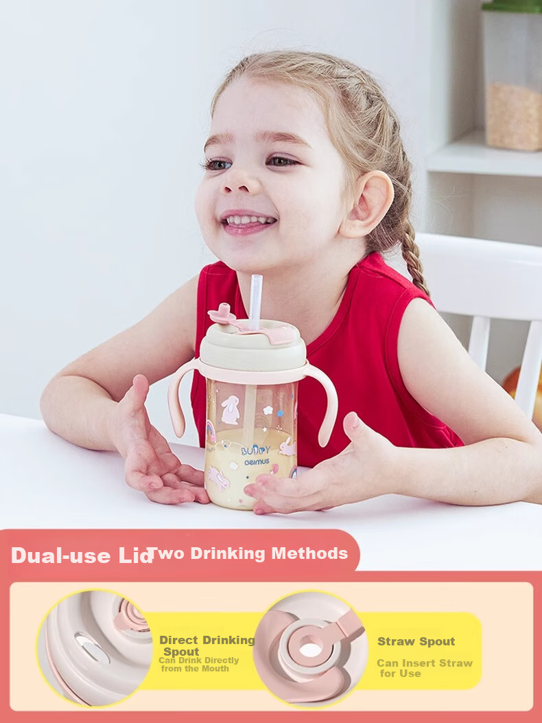 Beimushi Baby Bottle with Straw for Toddlers And Older Children, 3-4 Years Old, Home Use, Milk-Specific Graduated Cup 2
