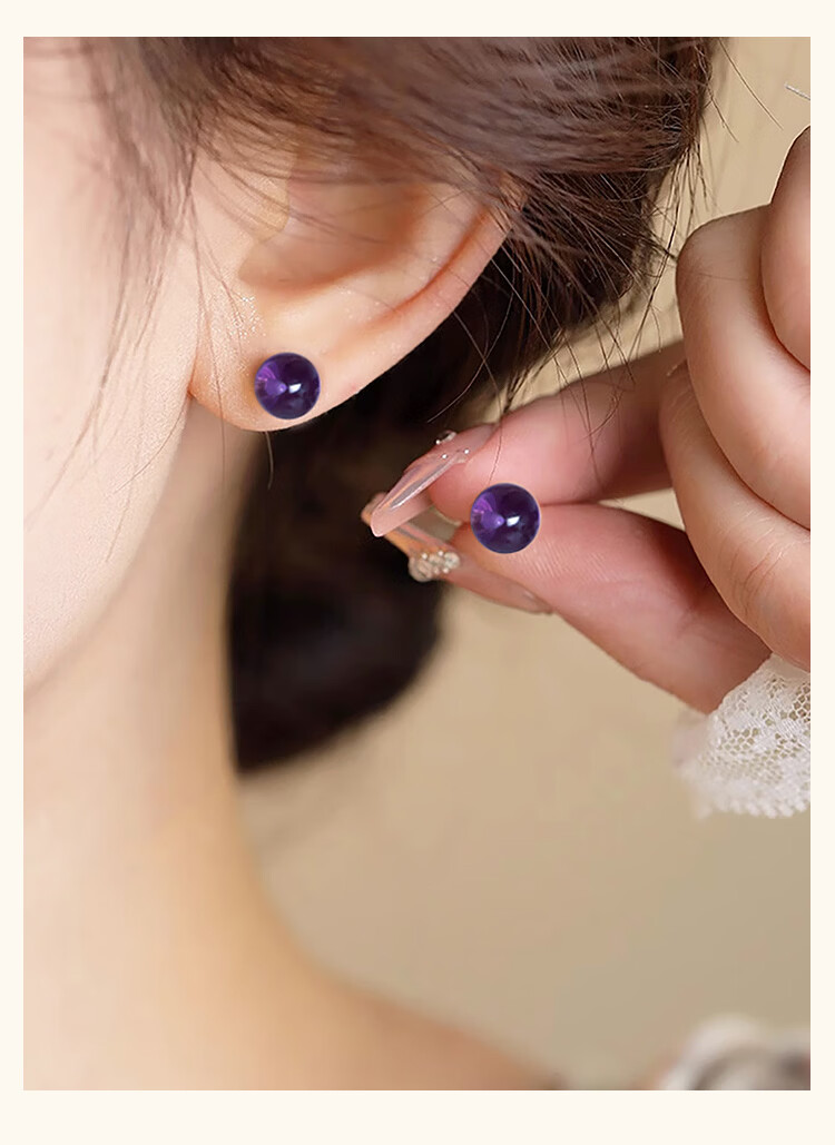 Jingfengge Four-Leaf Clover Silver Stud Earrings, Luxurious High-End Ear Jewelry, Piercing Care, Anniversary Birthday Gift for Wome 8