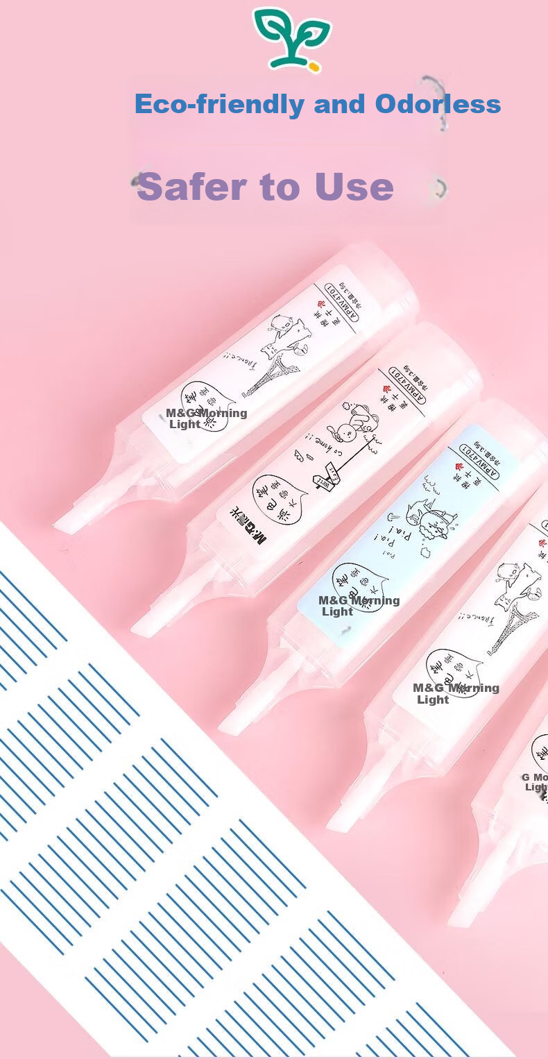M&G Single-Head Large Capacity Erasable Pen Ink Eraser Pen Erasable Ink Cartridge Correction Pen APMV4701 5-Pack 5