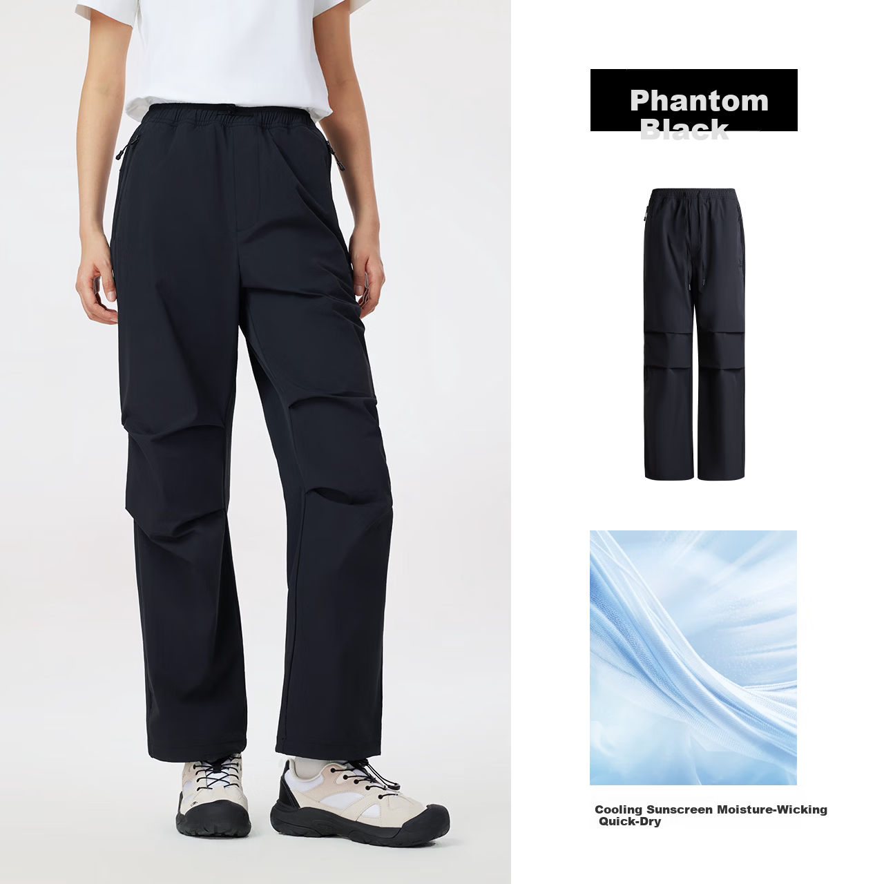 CAMEL Outdoor Quick-Dry Military Pants Women Spring Summer Breathable Cooling Sun Protection Wide-Leg Sports Hiking Mountaineering Pants Men 3032