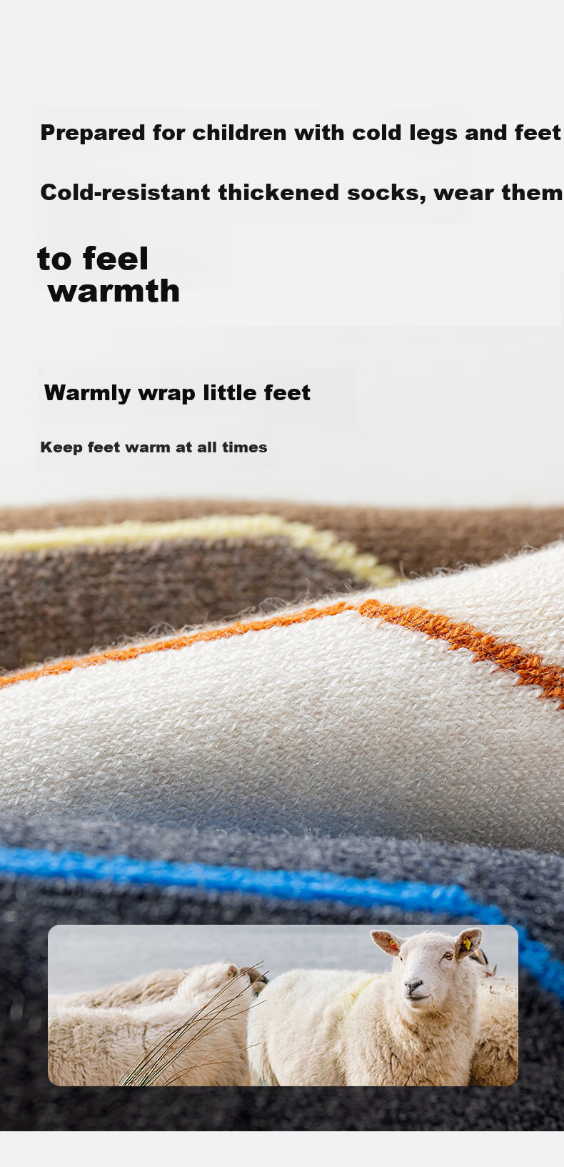 MiiOW Boys' Autumn Winter Sports Socks, Sweat-Absorbing, Odor-Resistant, Fleece-Lined, Mid-Calf, Thickened, Warm for Older Children and Teens 2