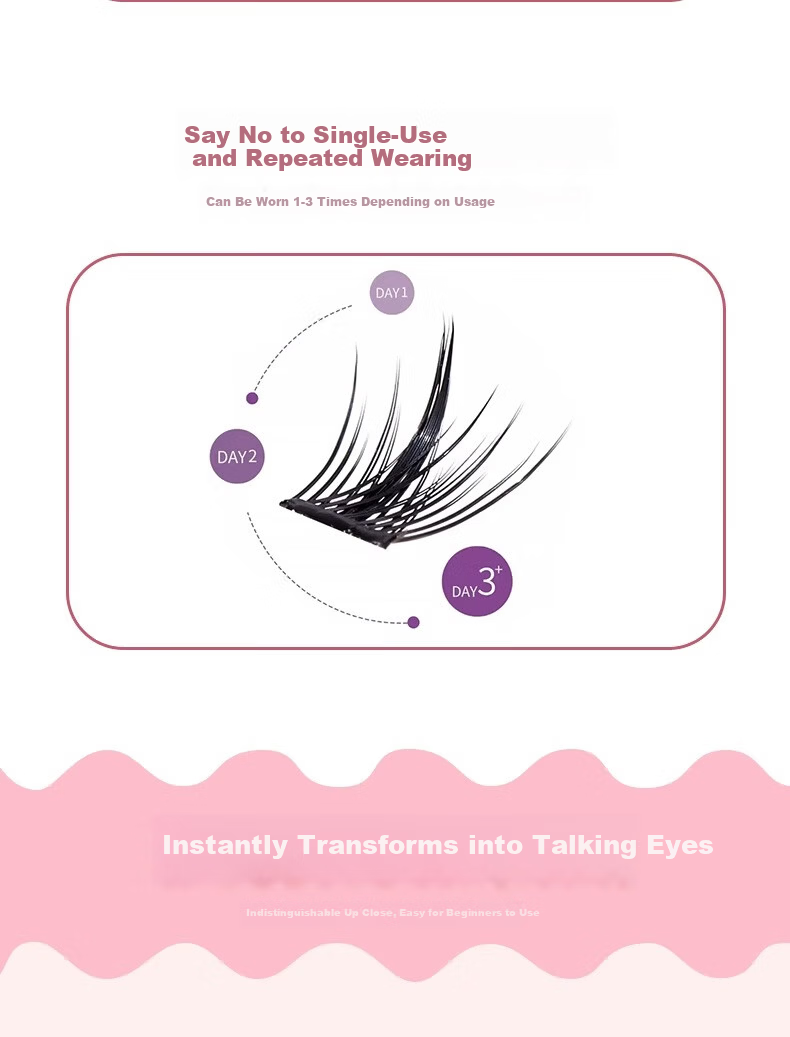 Mingba Self-Adhesive False Eyelashes Natural Fox Style Sunflower Lazy Trilogy Cat Elf 36 Pairs/Box 4