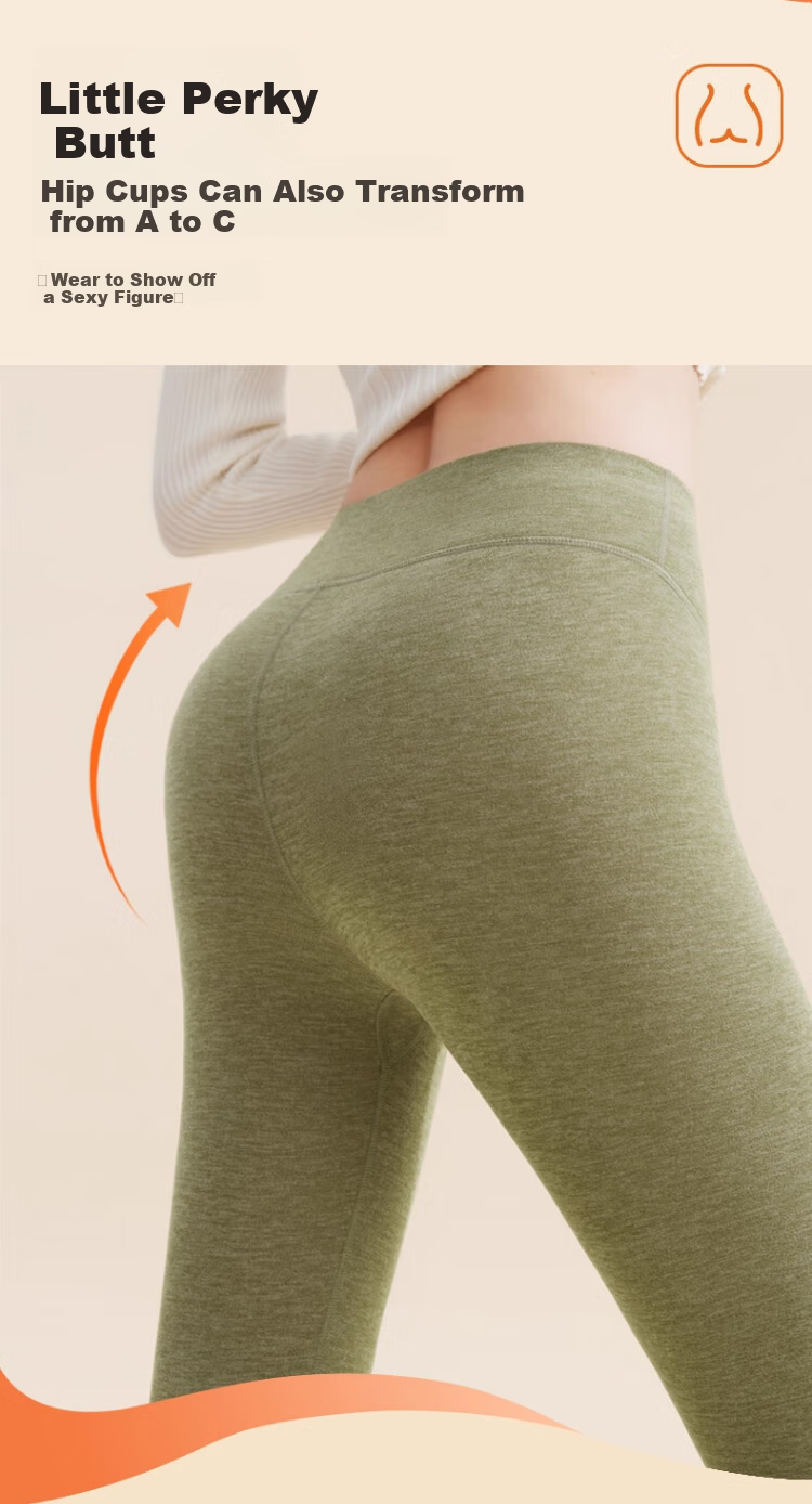 Xueqiman Women's High-Waist Thermal Leggings with 10 Antibacterial Cashmere and Silk, Tummy Control and Hip Lift, Autumn and Winter Inner and Outer Wear 5