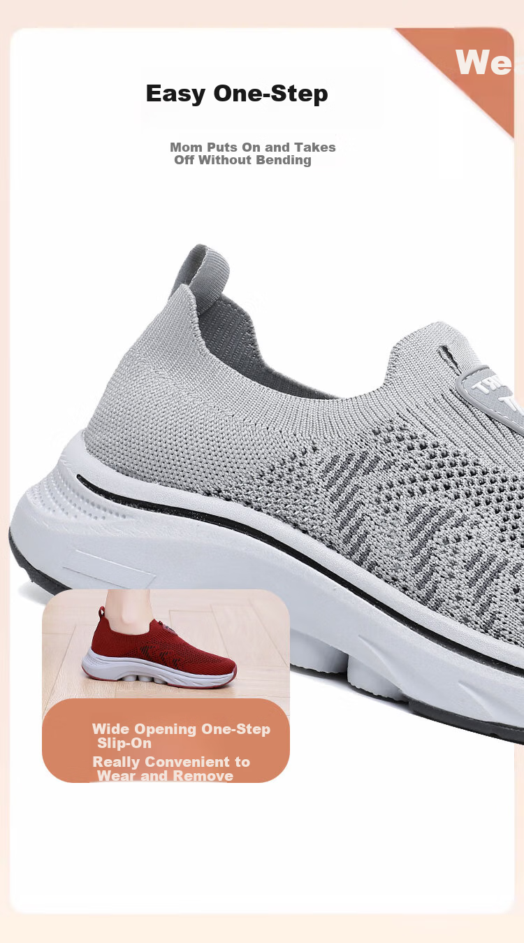 Anglerfish Old Beijing Cloth Shoes Women's Summer Breathable Mesh Slip-On Walking Shoes A6008 Gray Size 38 8
