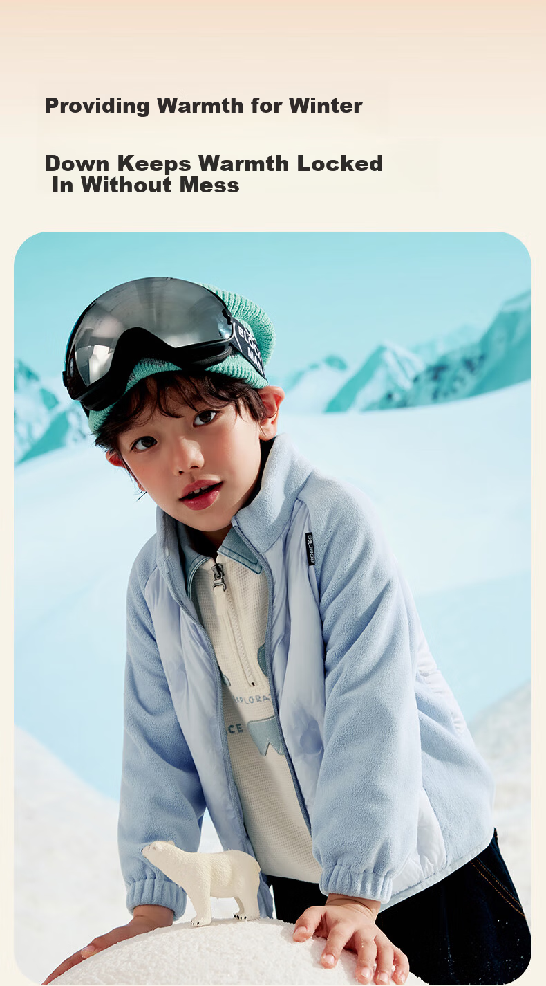 BOBDOG Children's Lightweight Down Jacket Boys and Girls Winter Outdoor Casual Warm Coat 2025 New Big Kids Outerwear 6