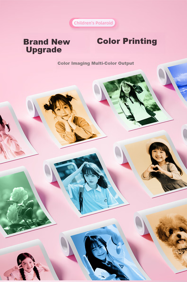 Yisirui Kids Camera Toy Birthday Gift for Ages 7-14 Printable Color Photos Instant Camera for Girls Ages 6-12 8