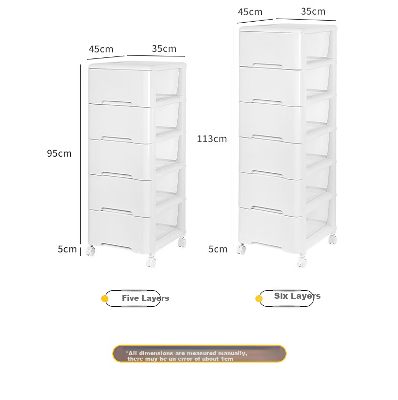 JEKO&JEKO Drawer Storage Cabinet Bedside Cabinet Storage Cabinet Children's Wardrobe Storage Cabinet Storage Box Gap Cabinet 3 Layers 11