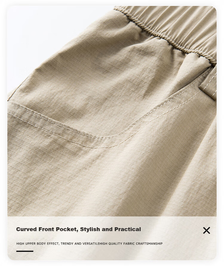 ROMON Men's Ice Silk Casual Pants Summer Thin Straight Loose American Style Draped Versatile Cigarette Nine-Point Pants Black L 14