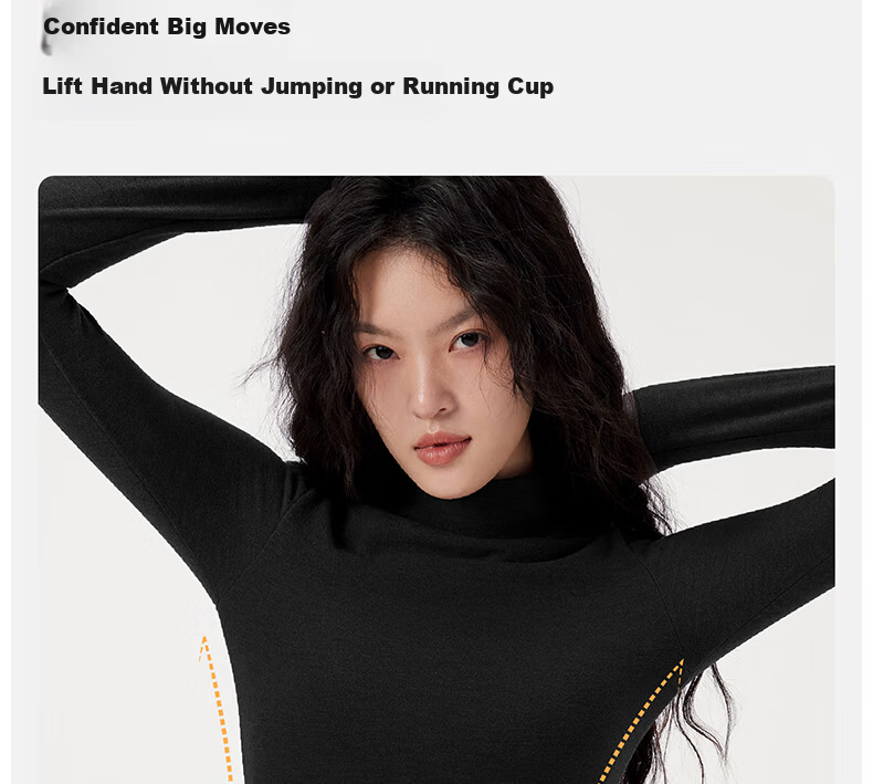Banlian Padded Chest Base Layer Half Turtleneck Thermal Long Sleeve Fleece Winter Top 15