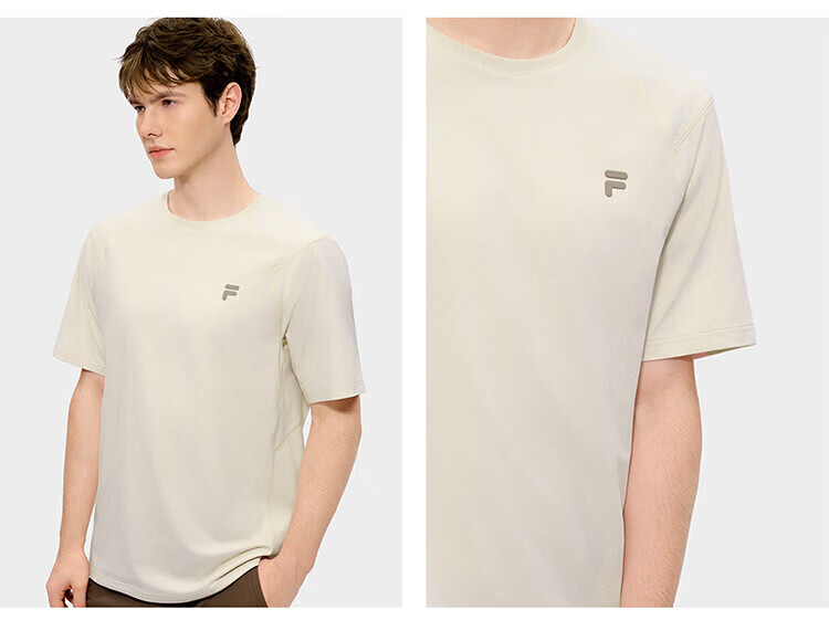 FILA Official Trendy Couple Knitted Dopamine Short Sleeve T-Shirt 26 Summer Quick-Dry Sports Tee 58