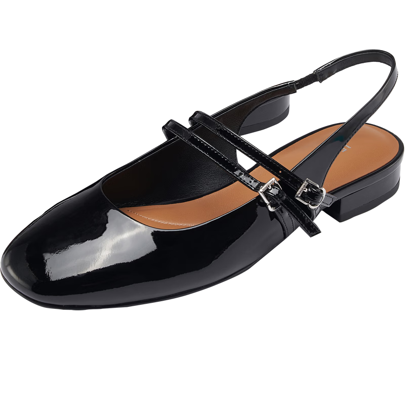 Laird & Dane [Happy Princess] 2026 Summer New Chunky Heel Mary Jane Sandals for Women 19301 Diva Black BKP 36