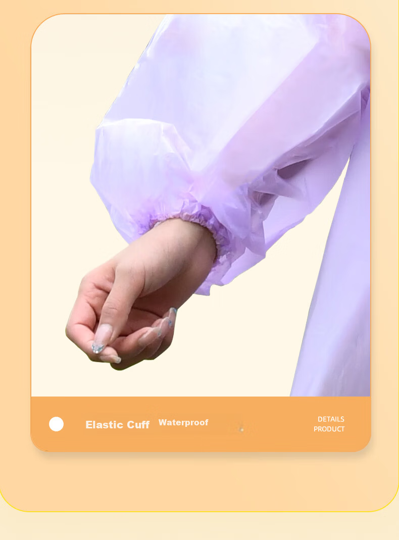 Deli Disposable Thickened Portable Card Raincoat with Hood for Electric Motorcycle Rainproof Hiking 5-Pack 6