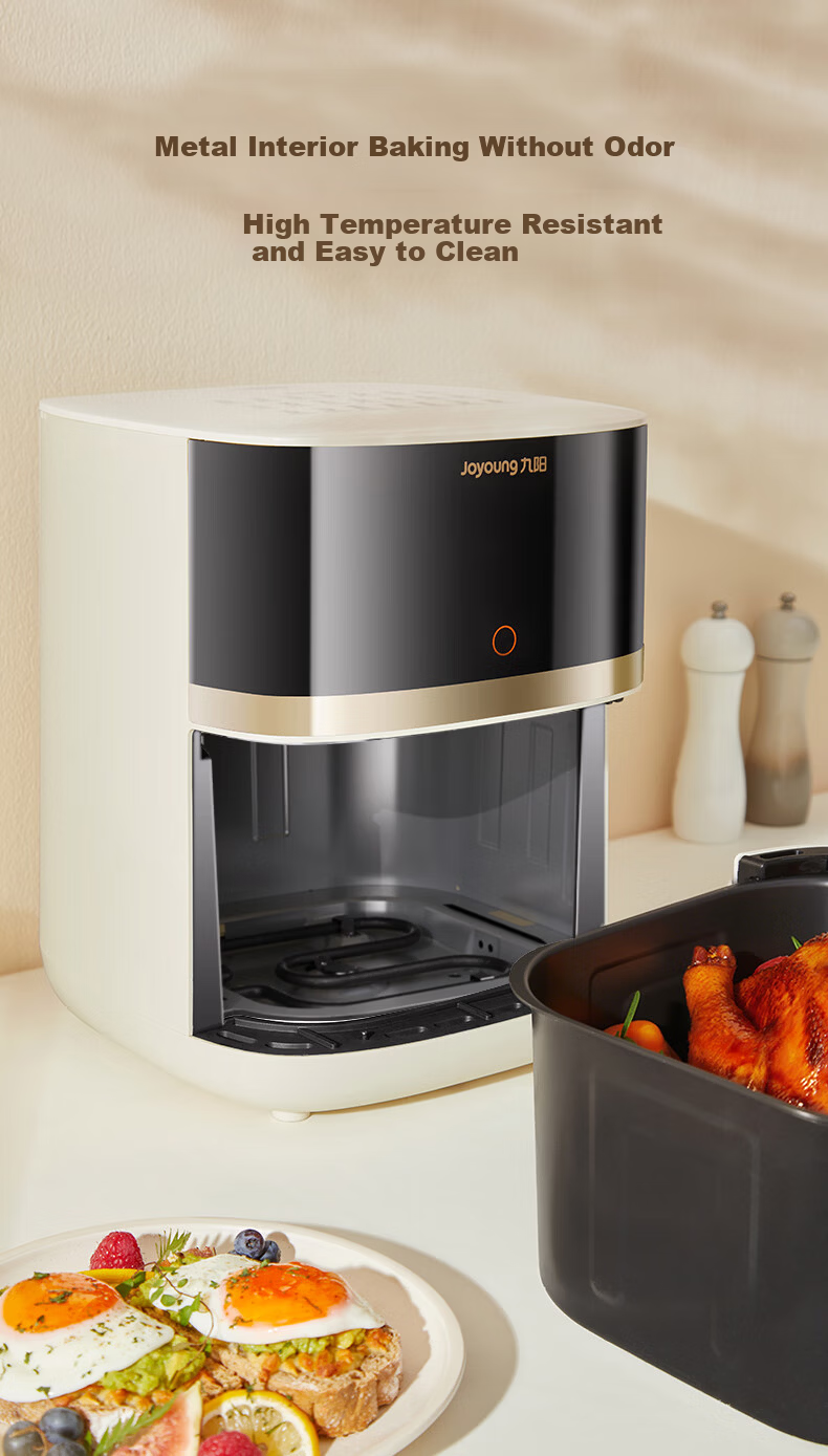 Joyoung Air Fryer, Flame-Broiled No-Flip Dual Heating Source, Visible Large Window, Steam Tender Roasting, Home Use, 6.5L Large Capacity, Three-Dimensional Water Replenishment Compartment, KL65-V576 18