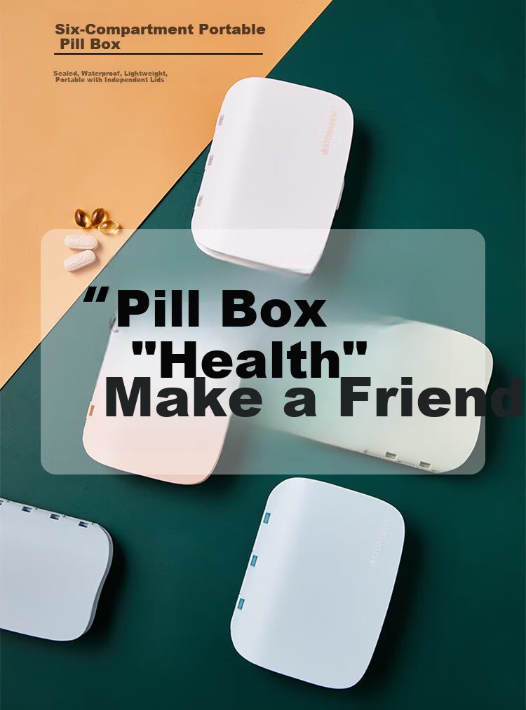 Daisy Leaf Portable Small Pill Box, Daily Light-Proof Pill Organizer, Mini Personal Medicine Storage Container, Moisture-Proof Compartment Box 1