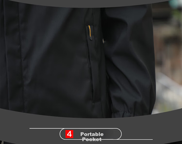 ROMON Fleece-Lined Jacket Men Autumn Winter Warm Business Casual Stand Collar Gray L 15