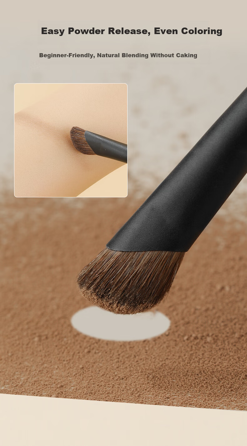 MSQ Starry Small Sickle Nose Contour Brush Nose Wing Blending Shading Brush Animal Hair Horse Hair Natural 3D Makeup Effect 4
