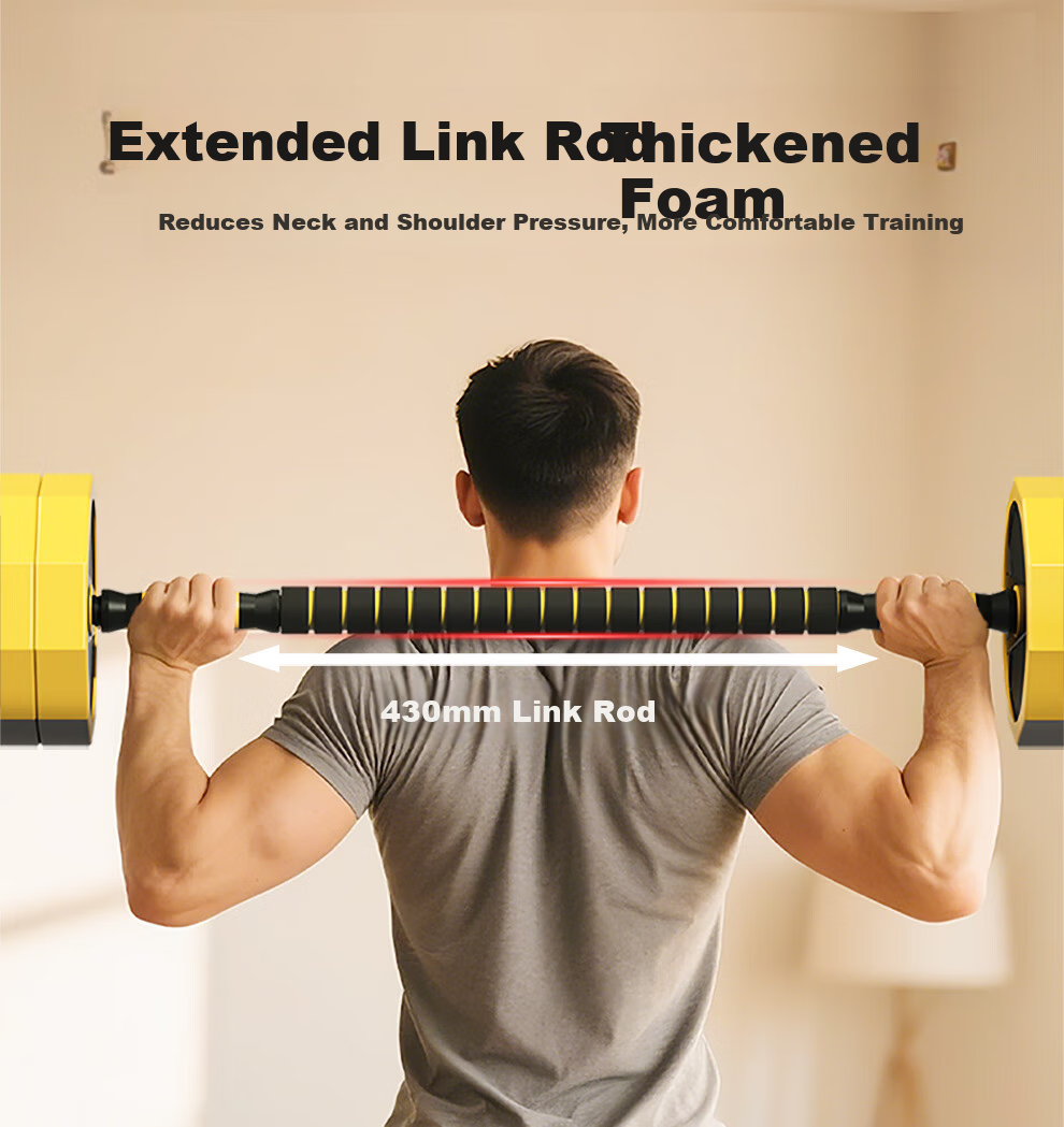 PROIRON Adjustable Dumbbell Kettlebell Barbell Fitness Equipment for Men and Women 20KG Lemon Yellow 10