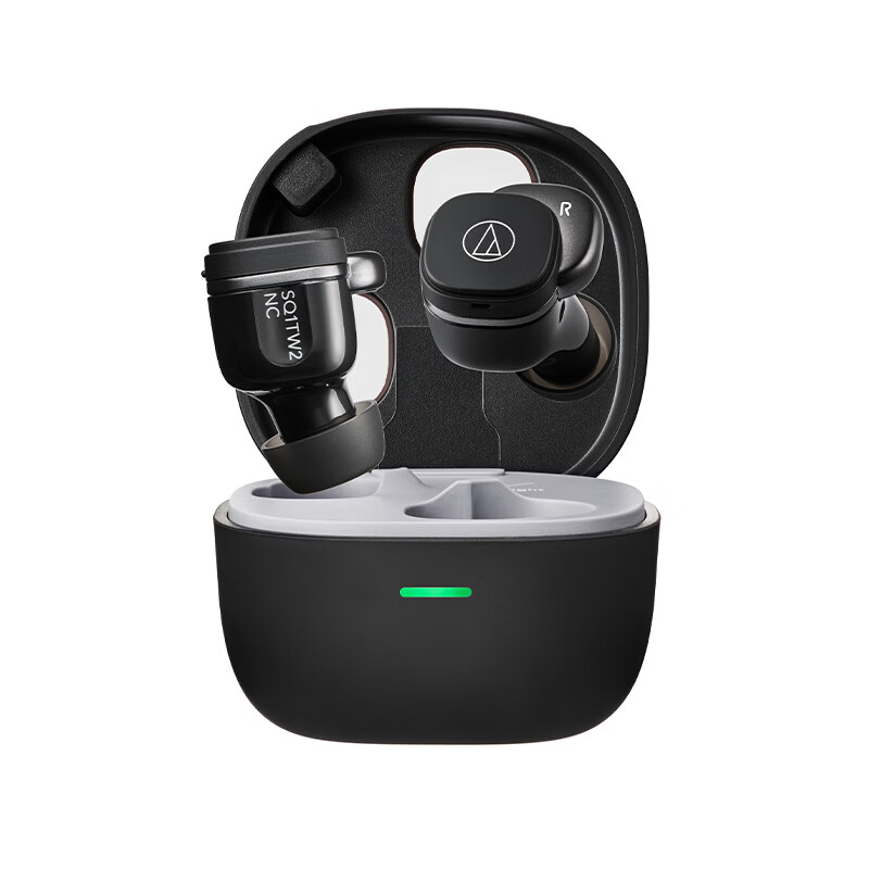 Audio-Technica SQ1TW2NC Active Noise Cancelling True Wireless Bluetooth In-Ear Earphones Wireless Charging Matte Black