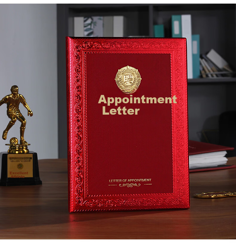 Tianshun A4 Appointment Letter, Employment Contract, Engagement Letter, Appointment Letter, Custom-Made Appointment Letter Cover, Certificate Cover, Outer Cover, Inner Pages, Printing Customization, LOGO, 12K Size, 10 Books Per Pack (Including 20 A4 Inner Pages) 4