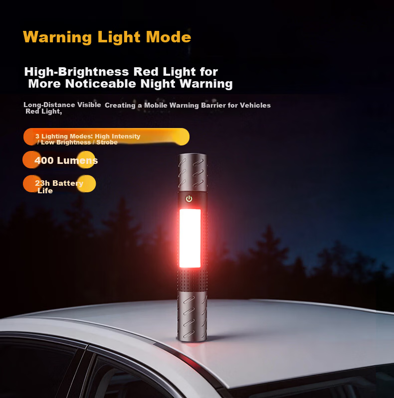 Deli Multifunctional Flashlight Safety Hammer with Hidden Cutter and Warning Light 5-in-1 Compatible with Xiaomi SU7 9