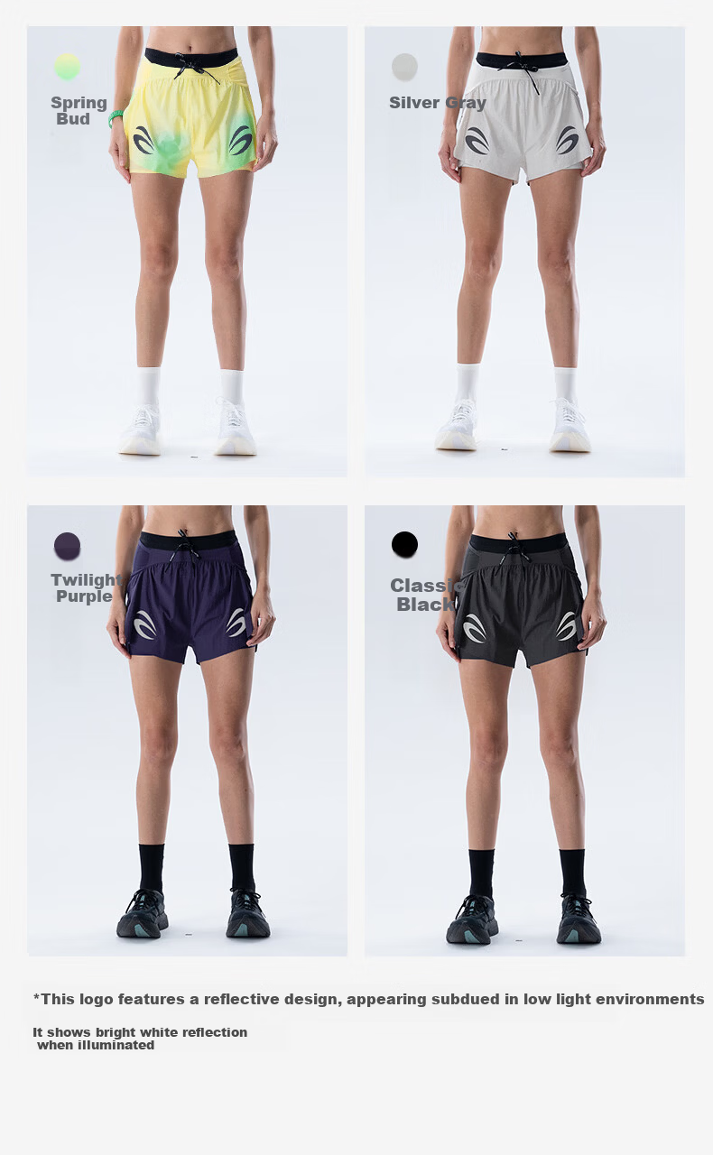Feibit Air Pants 4.0 Pro Women's Waist Bag Shorts Breathable Running Shorts 4-Inch Quick-Dry Classic Black XL 15