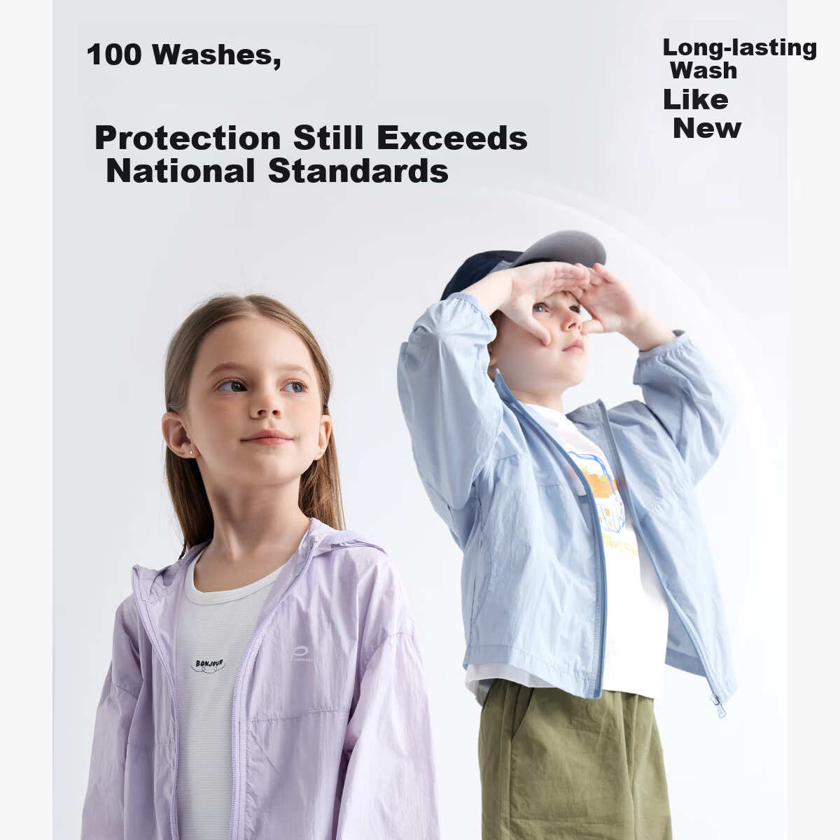 Gulu Diary Kids Sunscreen Jacket 2025 Summer Lightweight Breathable Skin Jacket Outerwear Boys Girls Sun Protection Casual Breathable Top 3