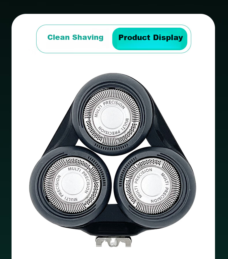 PURPAVWINNER Compatible with Philips Shaver Head S5000 Upper Part, Suitable for Series 5091/5420/5831/Razors, Blades, Shaver Net, Card Holder Bracket, Sh50 Three-Blade Head 10