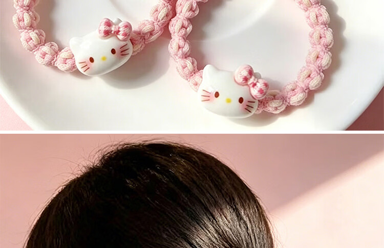 Princess Code Children's Day Gift Hair Tie for Girls High Elastic Hair Band Damage-Free Student Hair Rope Bun Holder 5
