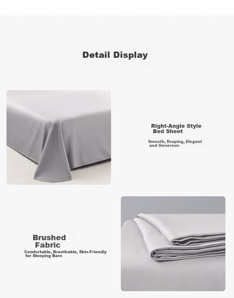 CROWN Bed Sheet Single Piece 1.8x2.3 Meter Single Bed Cover Hotel Bedspread Protective Bed Cover for Students Military Training Dormitory Gray 2