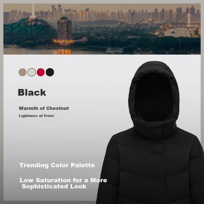 Bosideng Off-Season Women's 90% Down Oversized Extra-Long Thickened Hooded Warm Versatile Coat