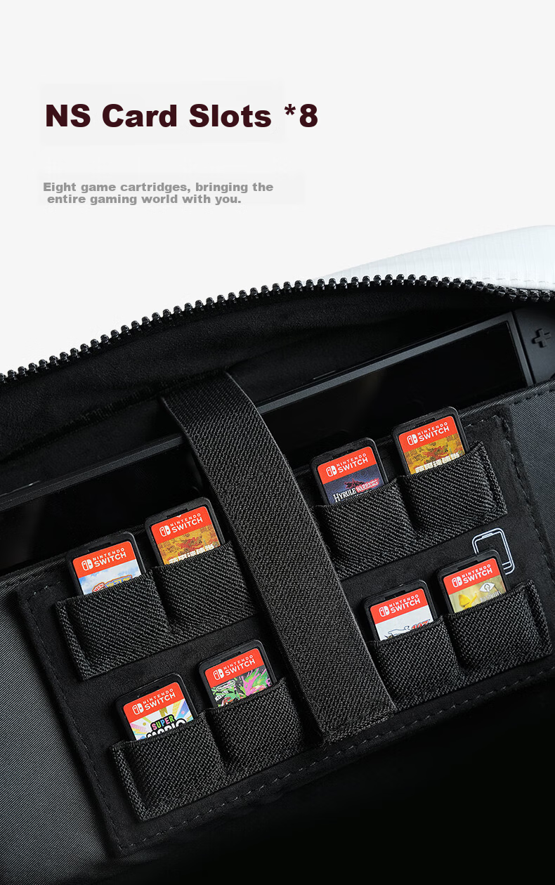 AMBITFUL Zhijie G2 Compatible Switch 2 Storage Bag Game Console Protective Case Multifunctional Portable Storage Pouch Large Capacity Shockproof Bag 6