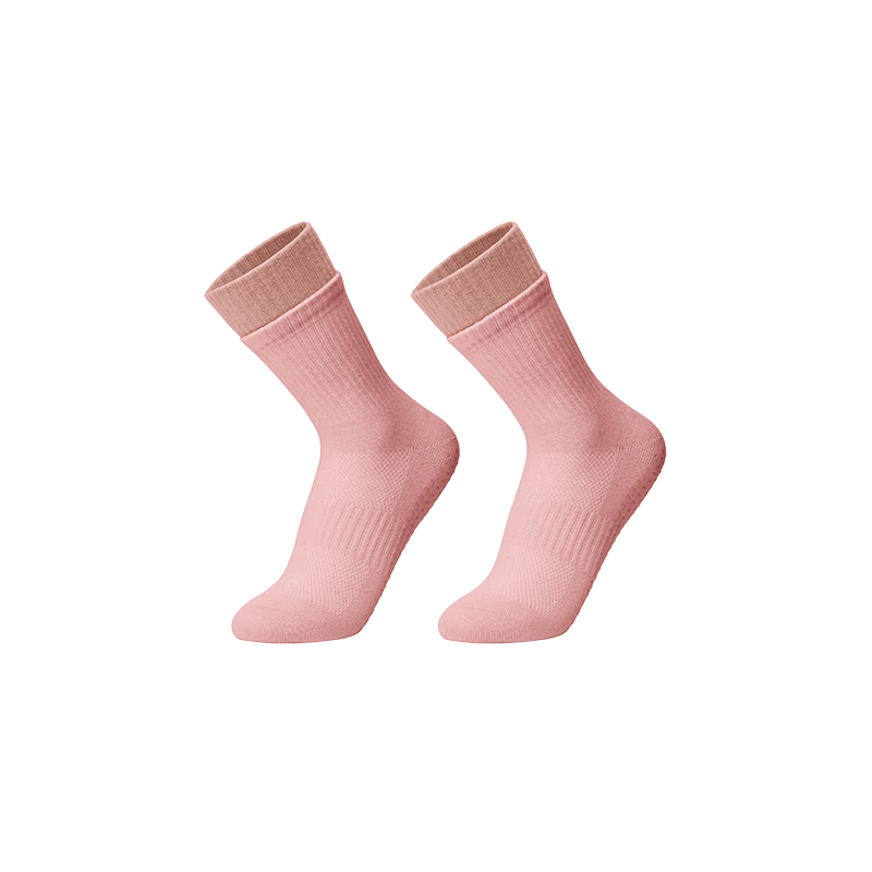 Keep Patchwork Mid-Calf Sports Yoga Socks One Size 35-39 Ice Berry Pink