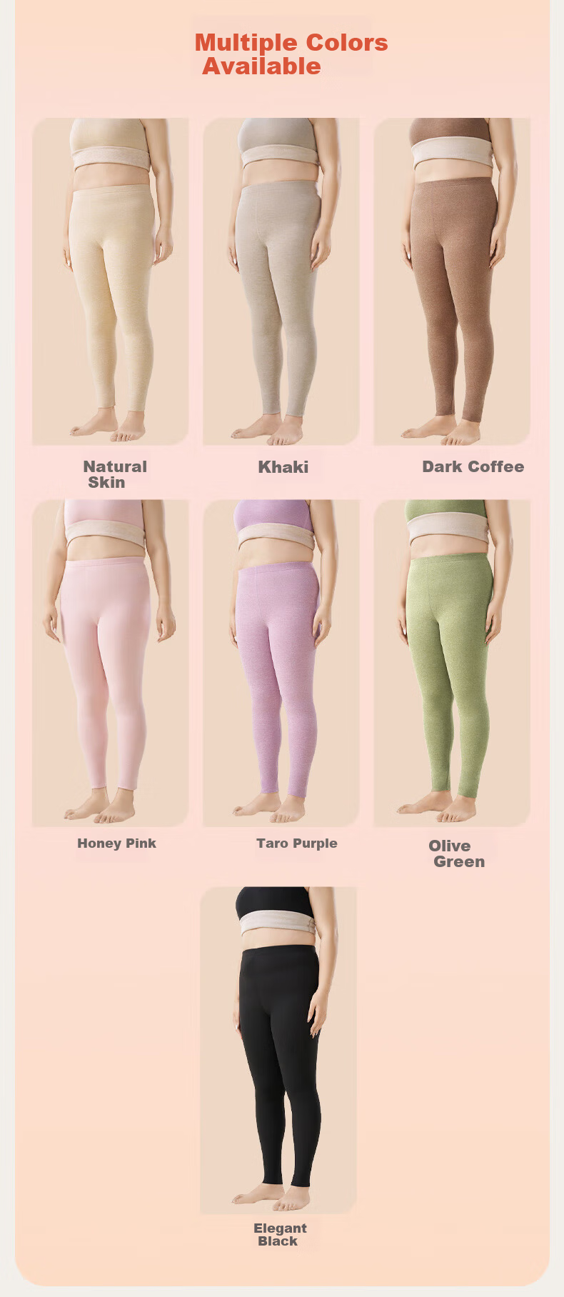 Shanshan Women's Thermal Pants [Cashmere Silk Heating] 2026 New Autumn Winter Fleece Thickened Seamless Base Layer Leggings 12