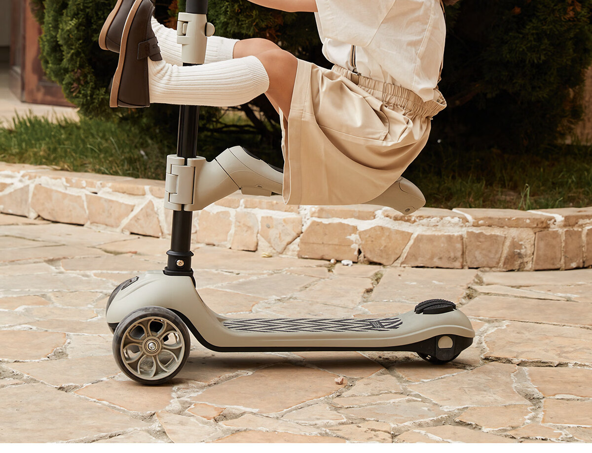 BEIESTATE Supreme 2-in-1 Scooter for Kids Ages 1-3-6, Foldable and Detachable Birthday Gift, Mica Gray 12
