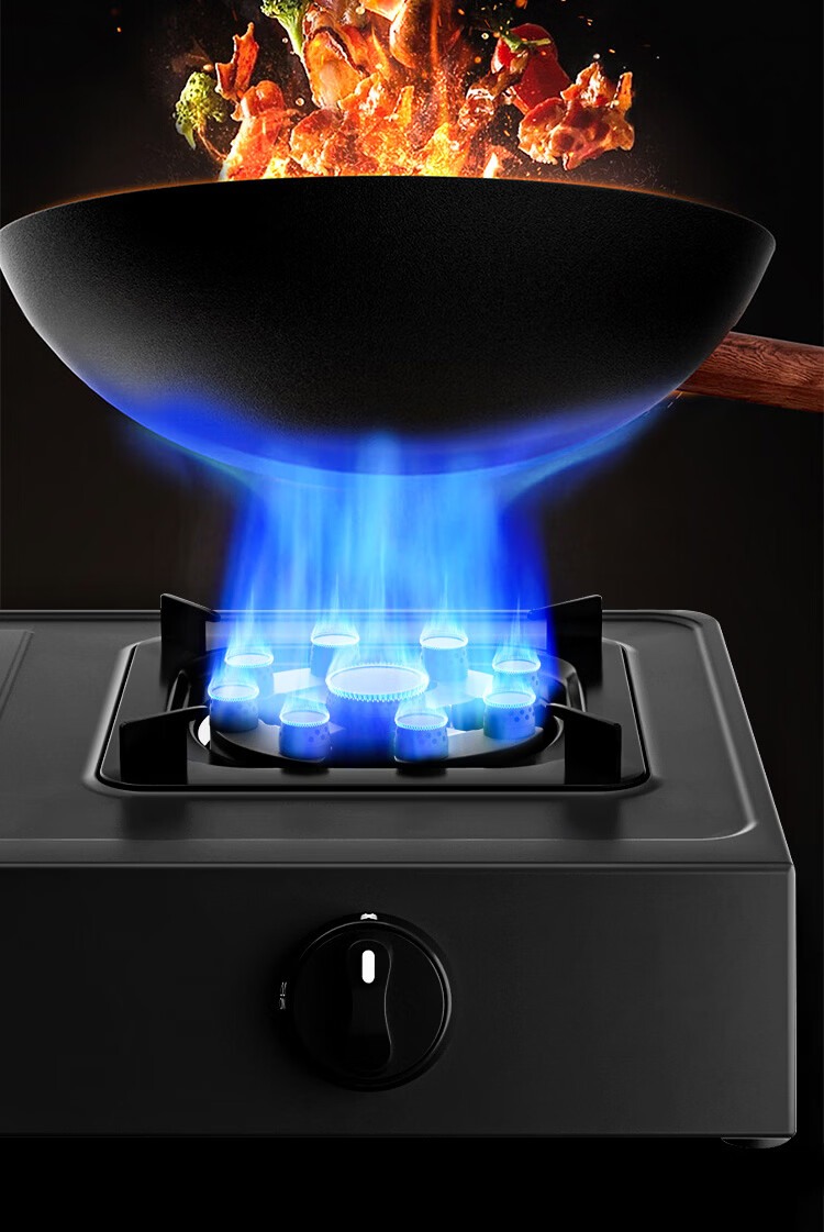 Canbo Natural Gas Stove Tabletop Double Burner 5.2KW High Power Nine-Chamber Copper Flame Cap Removable Burner Household Energy-Saving Explosion-Proof Durable Kitchen High Flame Stove TI25H 6