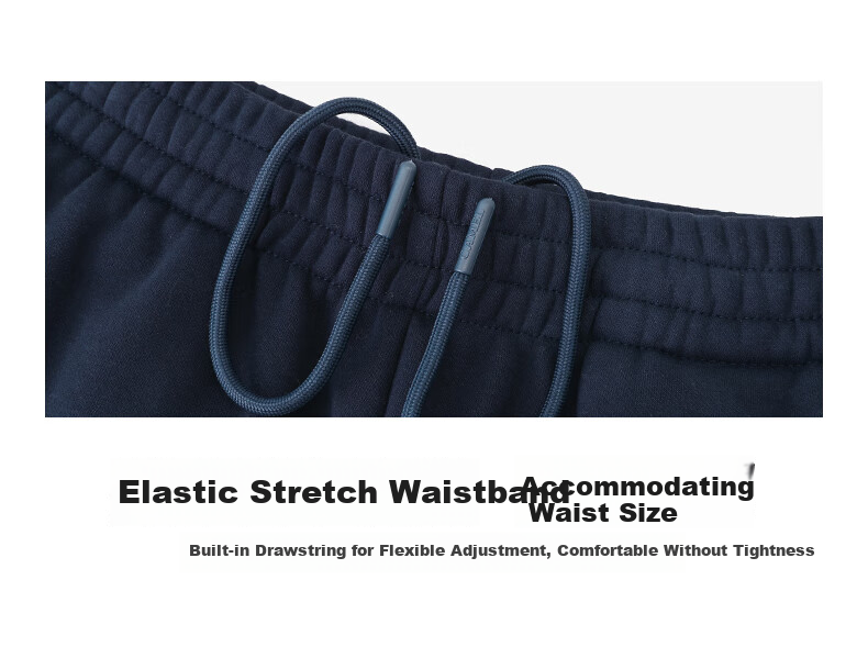 CAMEL Fleece Lined Men's Sports Pants Loose Casual Straight Knit Trousers J13CAVL6034 Phantom Black L 8